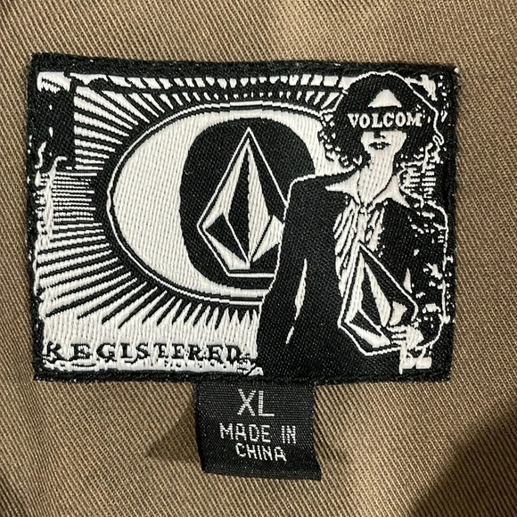 NWOT Volcom Women's Frochickie 2 Lovin Phoebe Brown Zip Up Canvas Moto Jacket XL - Picture 10 of 16